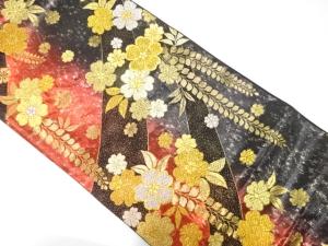 桜に藤模様織り出し　振袖用袋帯